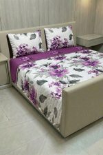 روتختی دونفره پنبه دوزی طرح بنفشه زار